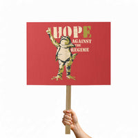 Stencil Protest Frog Protest Sign Hope Against the Regime Portland Inflatable Resistance - Wonder Print Shop