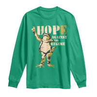 Stencil Protest Frog Long Sleeve Shirt Hope Against the Regime Portland Inflatable Resistance - Wonder Print Shop