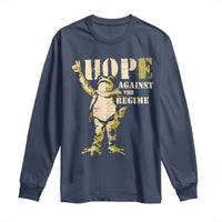 Stencil Protest Frog Long Sleeve Shirt Hope Against the Regime Portland Inflatable Resistance - Wonder Print Shop