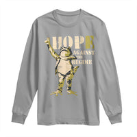 Stencil Protest Frog Long Sleeve Shirt Hope Against the Regime Portland Inflatable Resistance - Wonder Print Shop