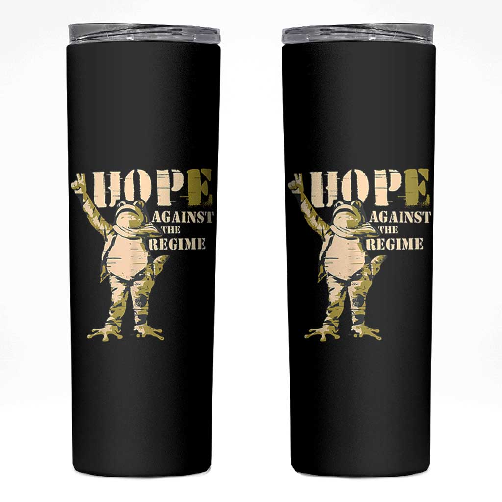 Stencil Protest Frog Skinny Tumbler Hope Against the Regime Portland Inflatable Resistance - Wonder Print Shop