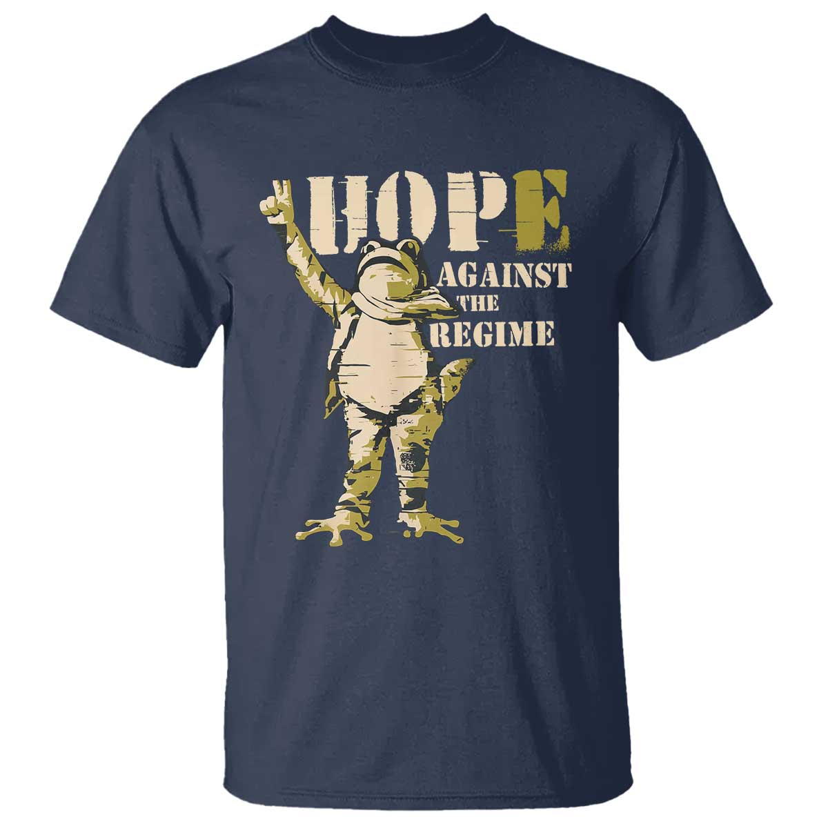 Stencil Protest Frog T Shirt Hope Against the Regime Portland Inflatable Resistance - Wonder Print Shop