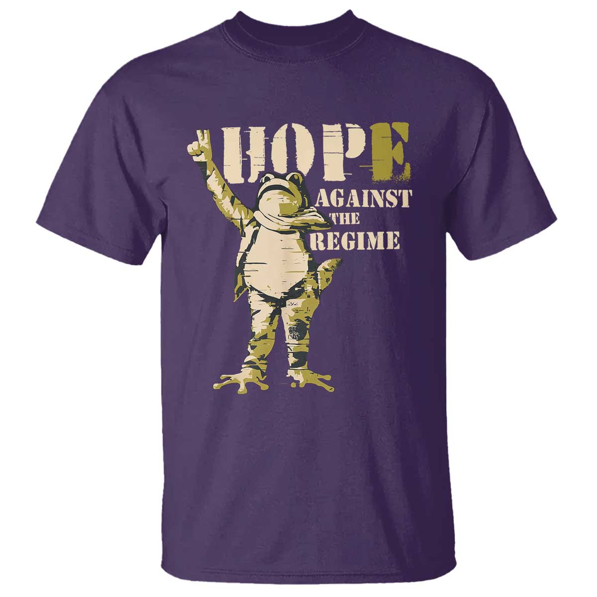 Stencil Protest Frog T Shirt Hope Against the Regime Portland Inflatable Resistance - Wonder Print Shop