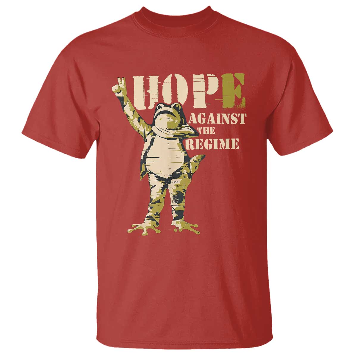Stencil Protest Frog T Shirt Hope Against the Regime Portland Inflatable Resistance - Wonder Print Shop