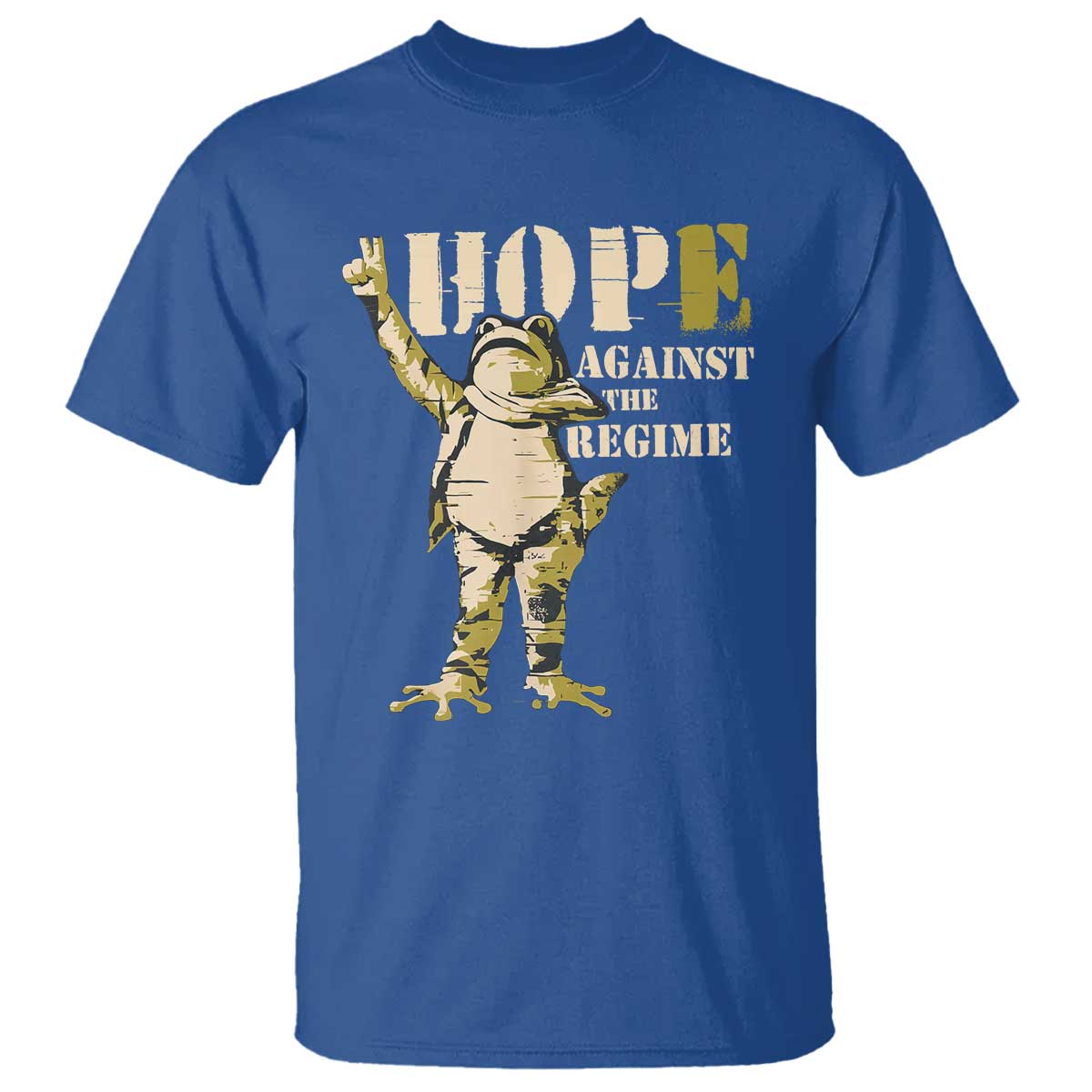 Stencil Protest Frog T Shirt Hope Against the Regime Portland Inflatable Resistance - Wonder Print Shop