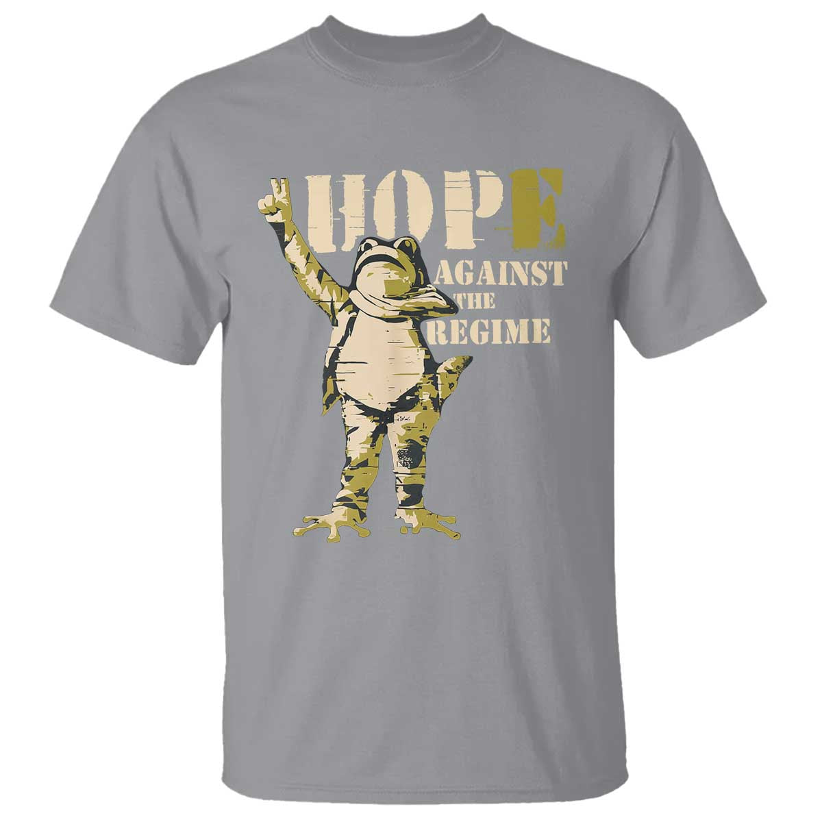 Stencil Protest Frog T Shirt Hope Against the Regime Portland Inflatable Resistance - Wonder Print Shop