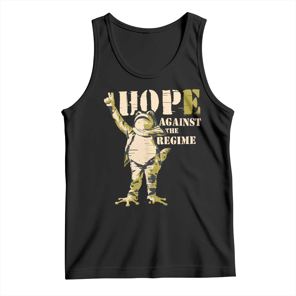 Stencil Protest Frog Tank Top Hope Against the Regime Portland Inflatable Resistance - Wonder Print Shop