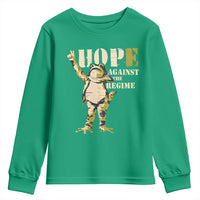Stencil Protest Frog Youth Sweatshirt Hope Against the Regime Portland Inflatable Resistance - Wonder Print Shop