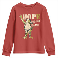 Stencil Protest Frog Youth Sweatshirt Hope Against the Regime Portland Inflatable Resistance - Wonder Print Shop