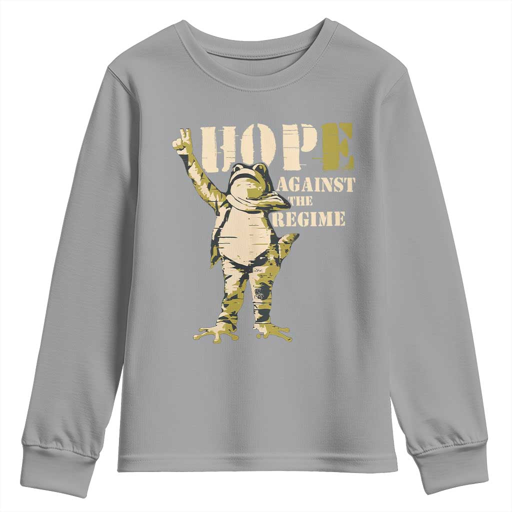 Stencil Protest Frog Youth Sweatshirt Hope Against the Regime Portland Inflatable Resistance - Wonder Print Shop