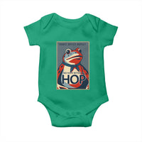 No Hope Without Hop Baby Onesie Ribbit Resist Repeat Resistance Frog Protest Pop Art Graphic - Wonder Print Shop
