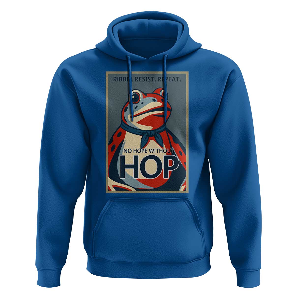 No Hope Without Hop Hoodie Ribbit Resist Repeat Resistance Frog Protest Pop Art Graphic - Wonder Print Shop