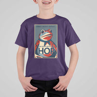 No Hope Without Hop T Shirt For Kid Ribbit Resist Repeat Resistance Frog Protest Pop Art Graphic - Wonder Print Shop