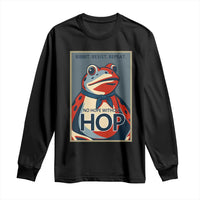 No Hope Without Hop Long Sleeve Shirt Ribbit Resist Repeat Resistance Frog Protest Pop Art Graphic - Wonder Print Shop