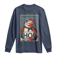 No Hope Without Hop Long Sleeve Shirt Ribbit Resist Repeat Resistance Frog Protest Pop Art Graphic - Wonder Print Shop