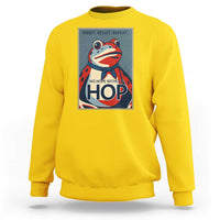 No Hope Without Hop Sweatshirt Ribbit Resist Repeat Resistance Frog Protest Pop Art Graphic - Wonder Print Shop