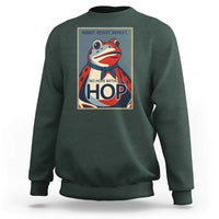 No Hope Without Hop Sweatshirt Ribbit Resist Repeat Resistance Frog Protest Pop Art Graphic - Wonder Print Shop