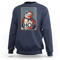 No Hope Without Hop Sweatshirt Ribbit Resist Repeat Resistance Frog Protest Pop Art Graphic - Wonder Print Shop