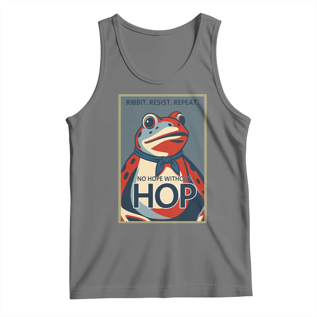 No Hope Without Hop Tank Top Ribbit Resist Repeat Resistance Frog Protest Pop Art Graphic - Wonder Print Shop