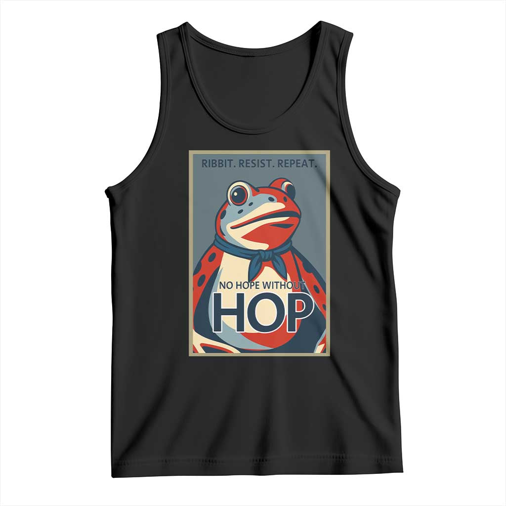 No Hope Without Hop Tank Top Ribbit Resist Repeat Resistance Frog Protest Pop Art Graphic - Wonder Print Shop