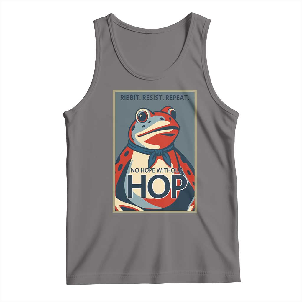 No Hope Without Hop Tank Top Ribbit Resist Repeat Resistance Frog Protest Pop Art Graphic - Wonder Print Shop