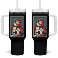 No Hope Without Hop Tumbler With Handle Ribbit Resist Repeat Resistance Frog Protest Pop Art Graphic - Wonder Print Shop