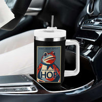 No Hope Without Hop Tumbler With Handle Ribbit Resist Repeat Resistance Frog Protest Pop Art Graphic - Wonder Print Shop