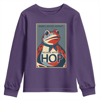 No Hope Without Hop Youth Sweatshirt Ribbit Resist Repeat Resistance Frog Protest Pop Art Graphic - Wonder Print Shop
