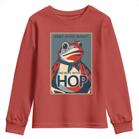 No Hope Without Hop Youth Sweatshirt Ribbit Resist Repeat Resistance Frog Protest Pop Art Graphic - Wonder Print Shop