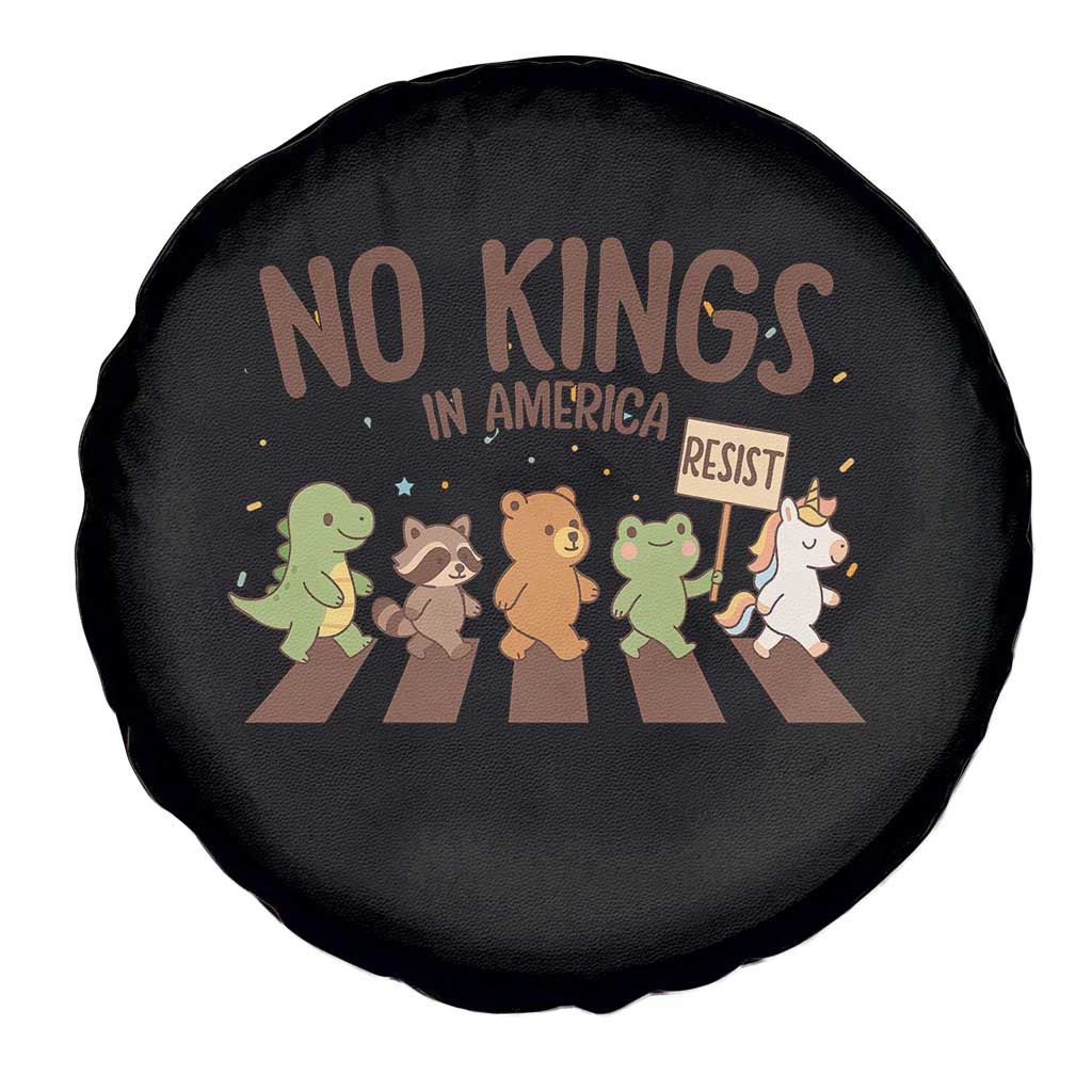 No Kings in America Spare Tire Cover Resist Protest Cute Animal Resistance March - Wonder Print Shop