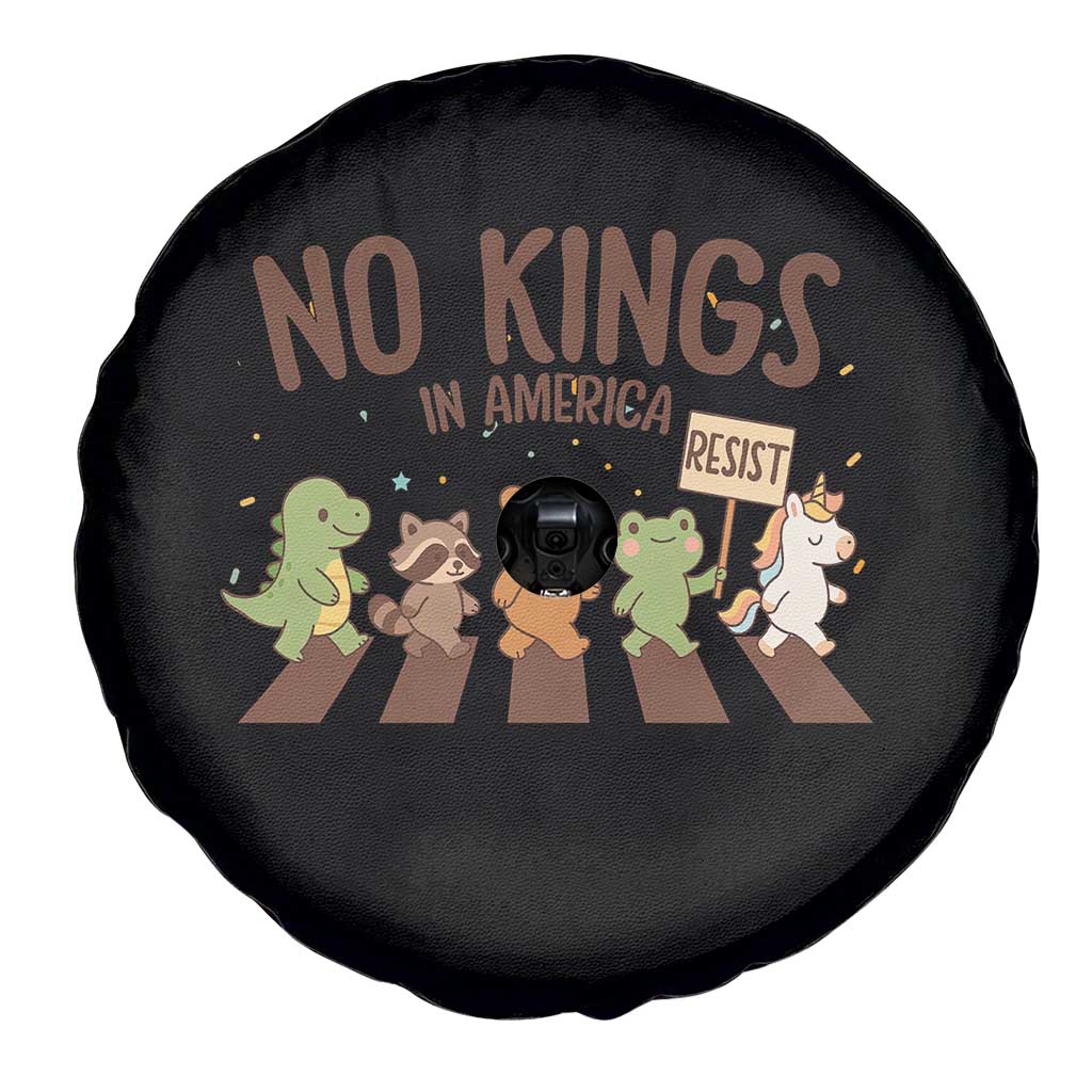 No Kings in America Spare Tire Cover Resist Protest Cute Animal Resistance March - Wonder Print Shop