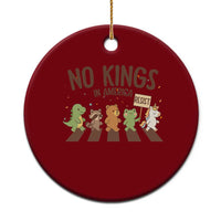 No Kings in America Ceramic Ornament Resist Protest Cute Animal Resistance March - Wonder Print Shop