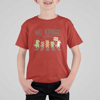 No Kings in America T Shirt For Kid Resist Protest Cute Animal Resistance March - Wonder Print Shop