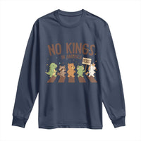 No Kings in America Long Sleeve Shirt Resist Protest Cute Animal Resistance March - Wonder Print Shop