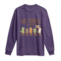 No Kings in America Long Sleeve Shirt Resist Protest Cute Animal Resistance March - Wonder Print Shop