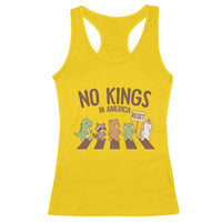 No Kings in America Racerback Tank Top Resist Protest Cute Animal Resistance March - Wonder Print Shop