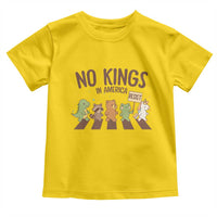 No Kings in America Toddler T Shirt Resist Protest Cute Animal Resistance March - Wonder Print Shop