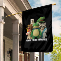 United Mascots Protest Garden Flag We Have Friends Everywhere - Wonder Print Shop