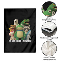 United Mascots Protest Garden Flag We Have Friends Everywhere - Wonder Print Shop