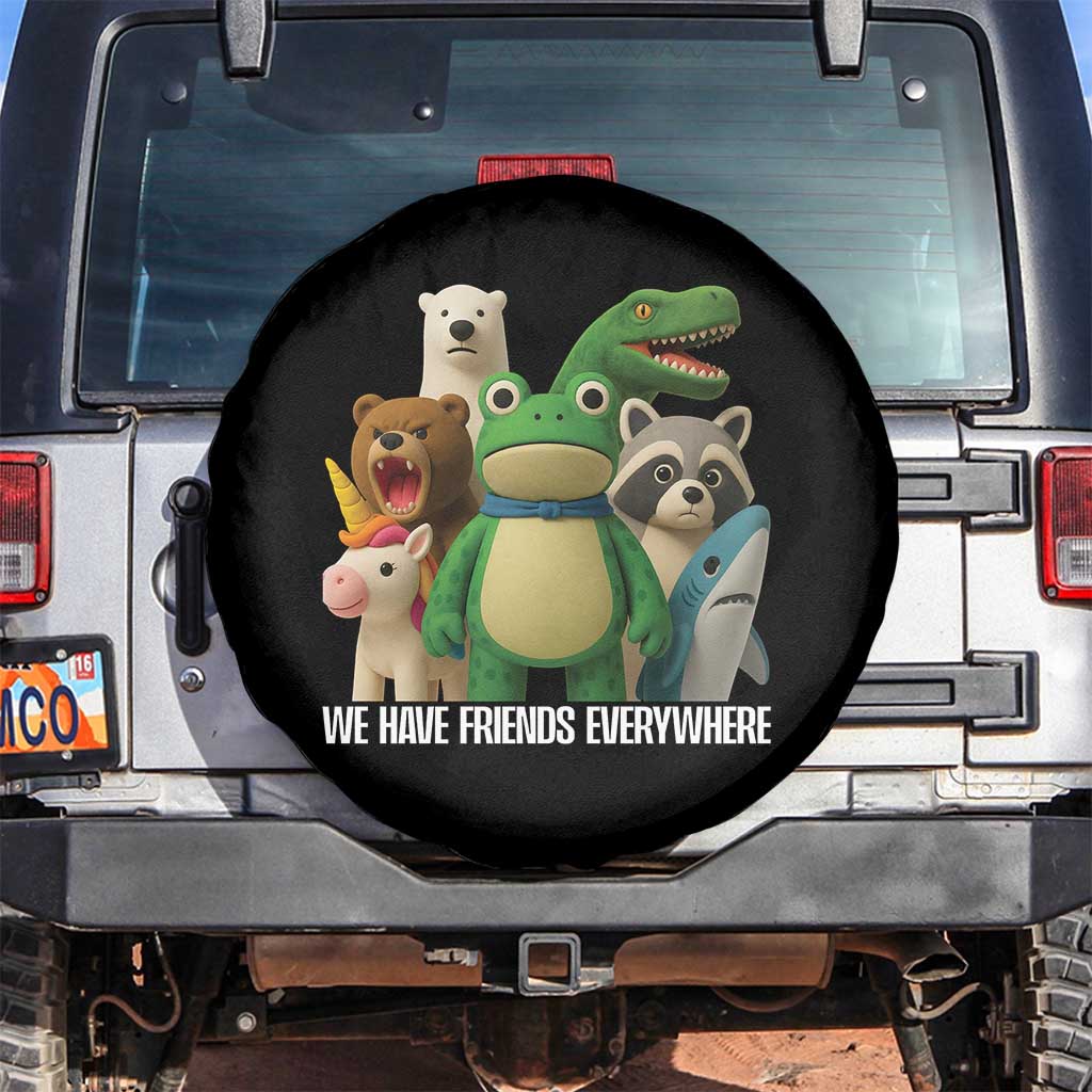 United Mascots Protest Spare Tire Cover We Have Friends Everywhere - Wonder Print Shop