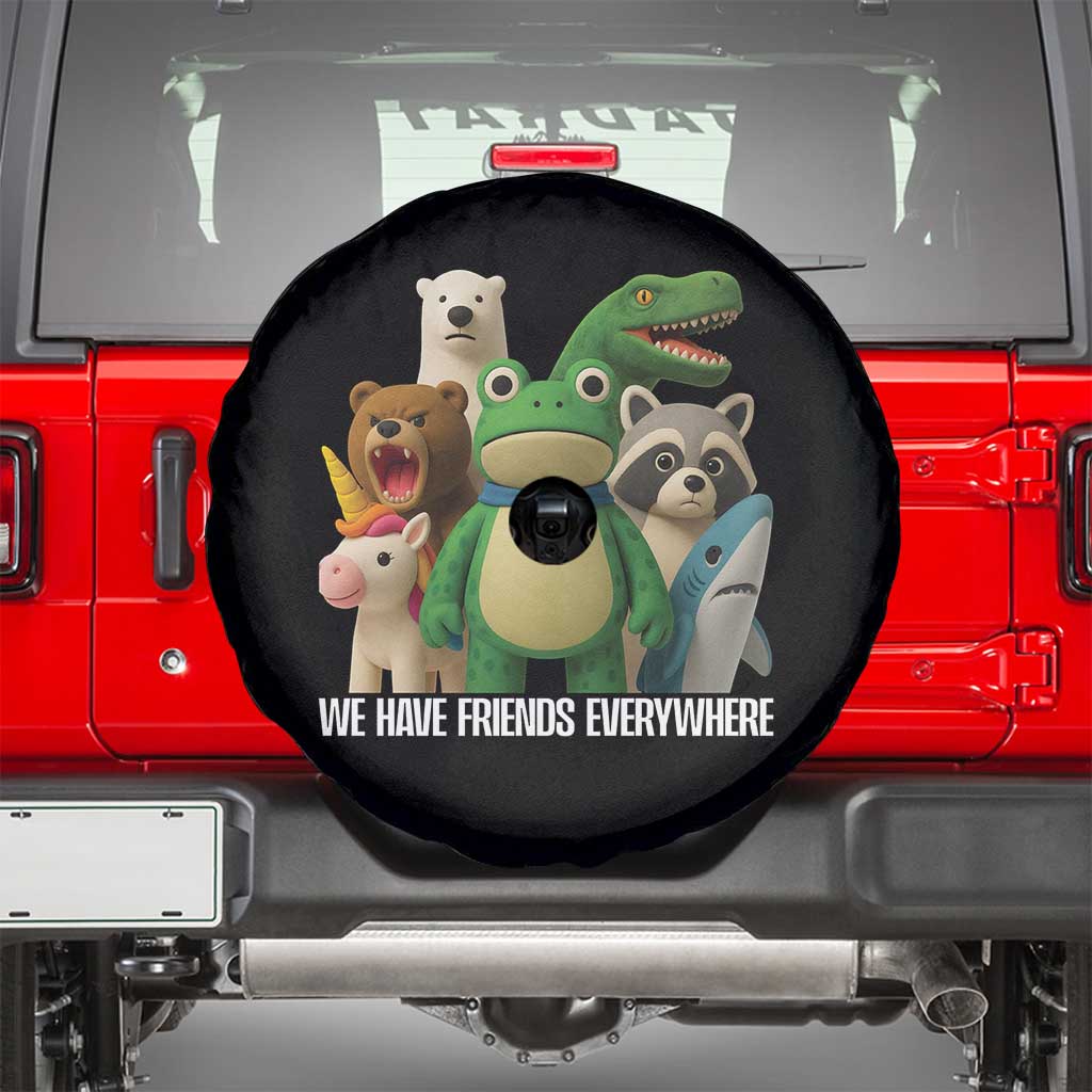United Mascots Protest Spare Tire Cover We Have Friends Everywhere - Wonder Print Shop