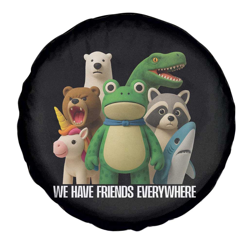 United Mascots Protest Spare Tire Cover We Have Friends Everywhere - Wonder Print Shop