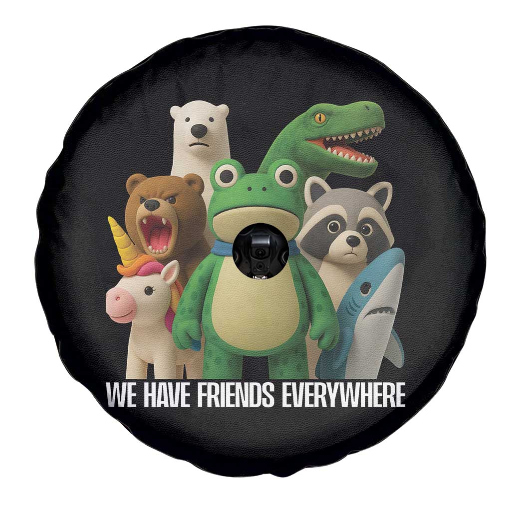 United Mascots Protest Spare Tire Cover We Have Friends Everywhere - Wonder Print Shop