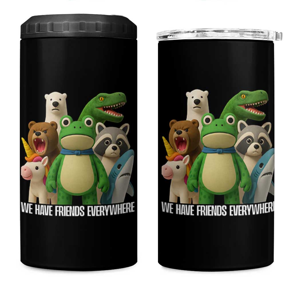 United Mascots Protest 4 in 1 Can Cooler Tumbler We Have Friends Everywhere - Wonder Print Shop