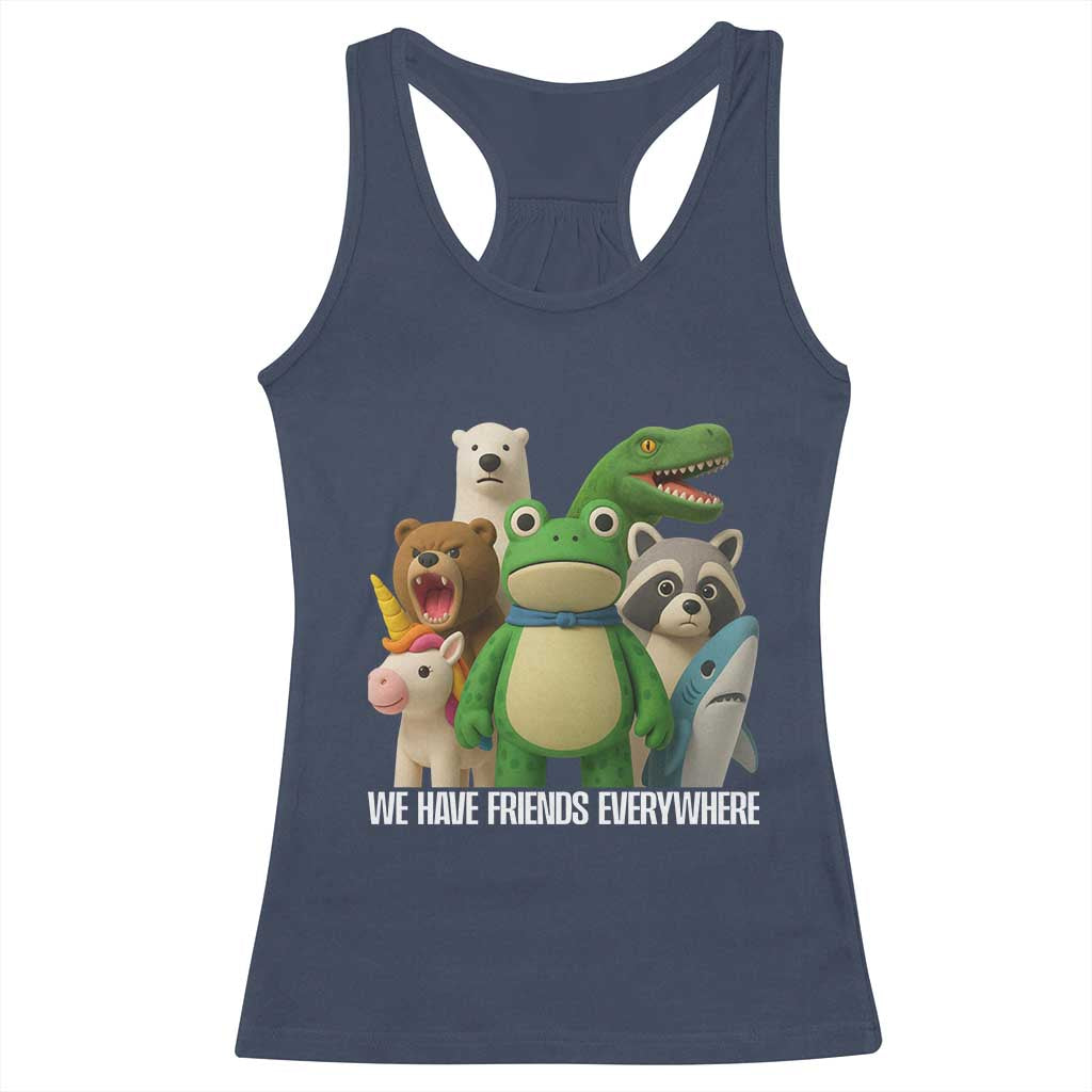 United Mascots Protest Racerback Tank Top We Have Friends Everywhere - Wonder Print Shop