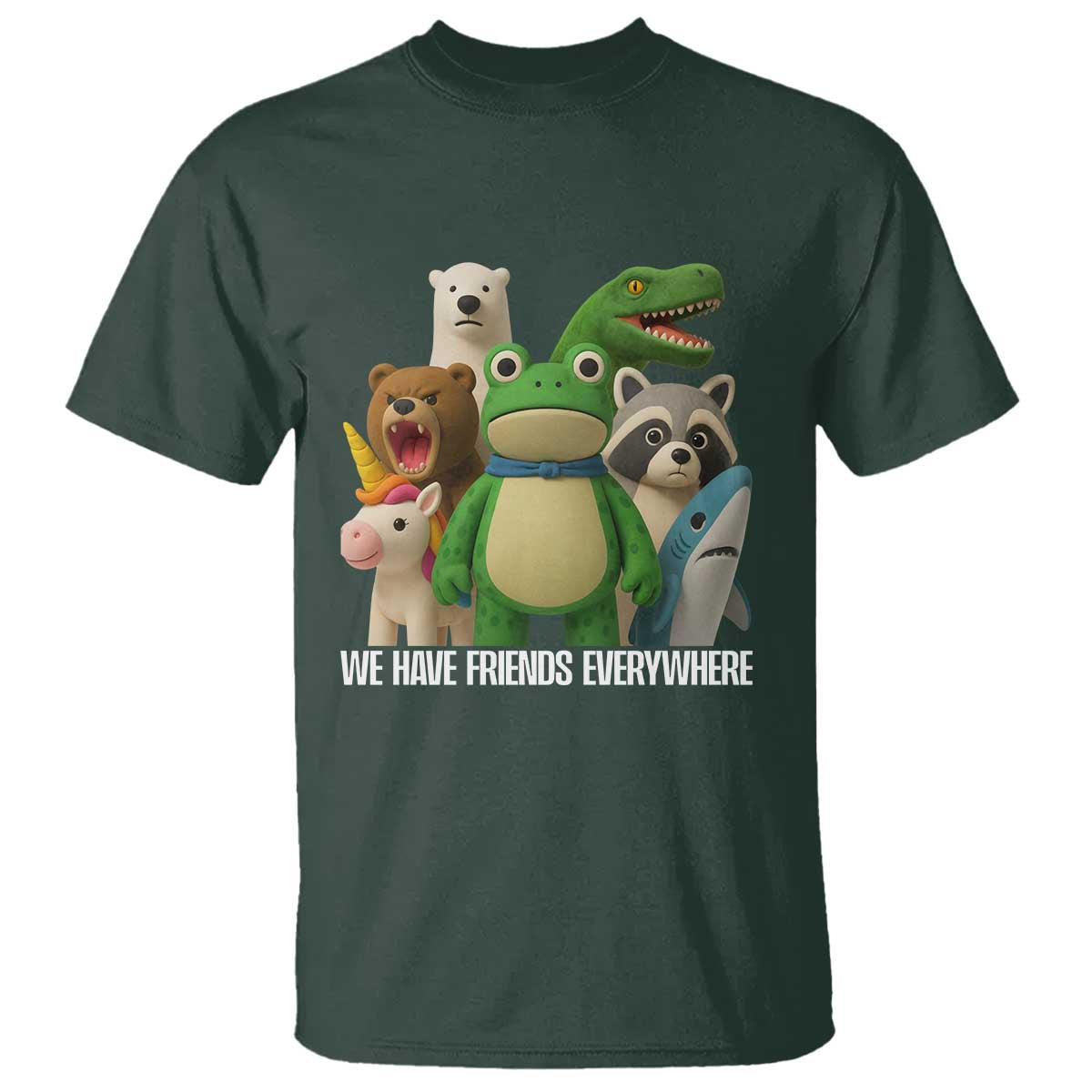 United Mascots Protest T Shirt We Have Friends Everywhere - Wonder Print Shop