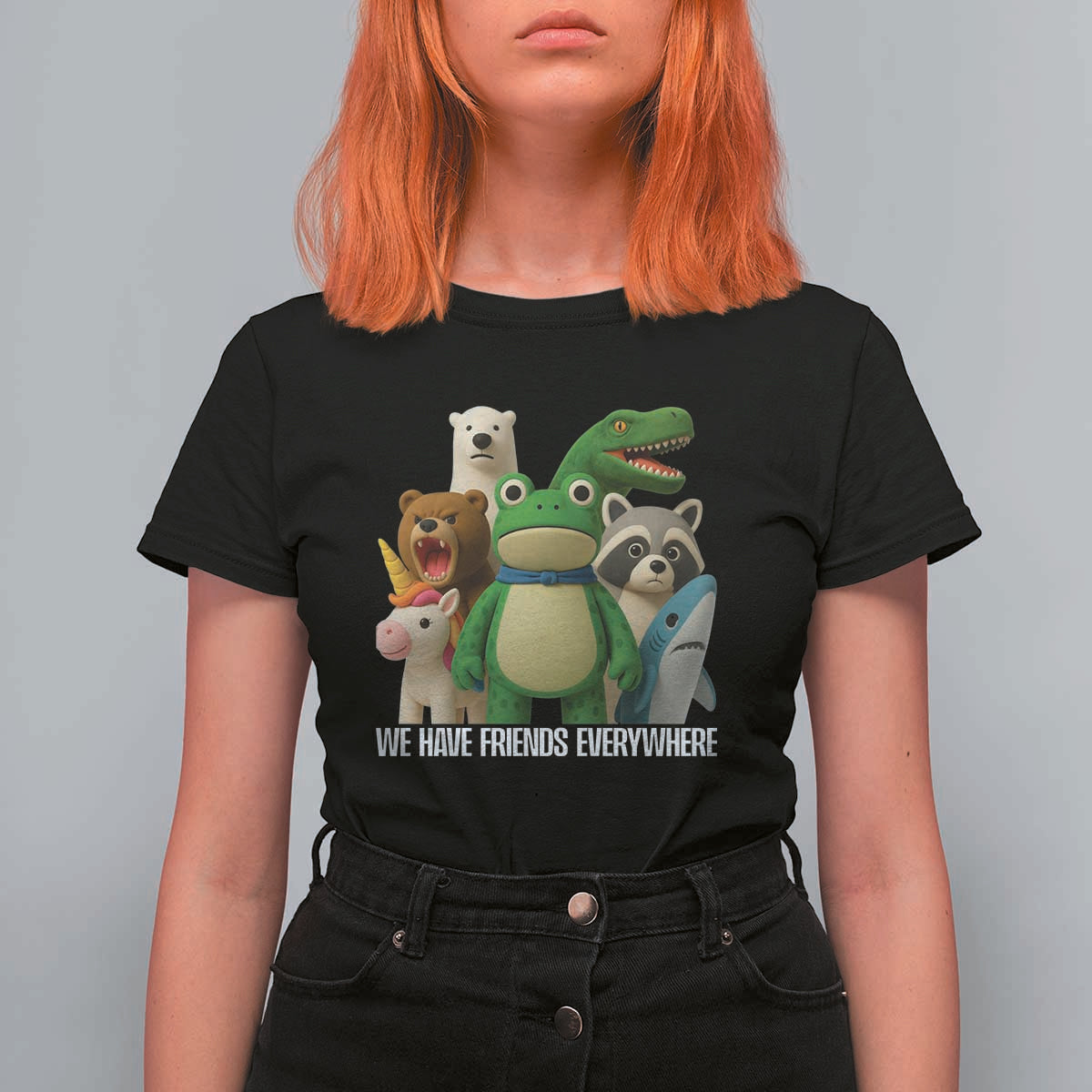 United Mascots Protest T Shirt For Women We Have Friends Everywhere - Wonder Print Shop