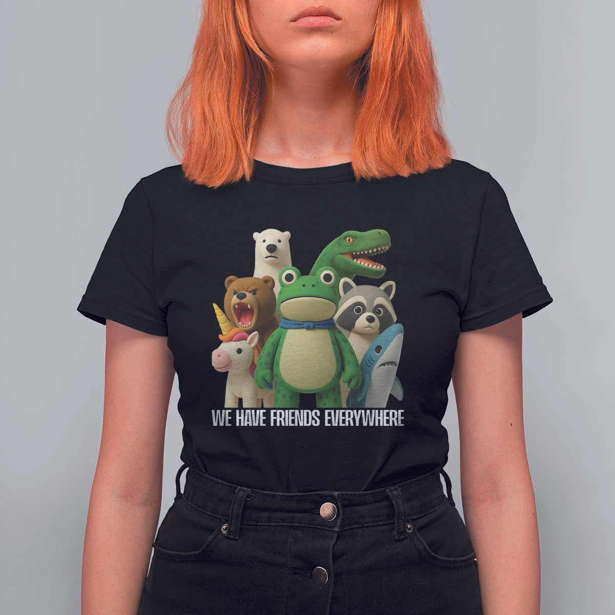 United Mascots Protest T Shirt For Women We Have Friends Everywhere - Wonder Print Shop