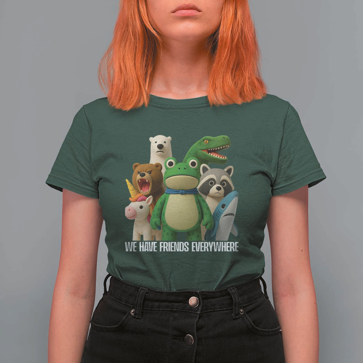 United Mascots Protest T Shirt For Women We Have Friends Everywhere - Wonder Print Shop