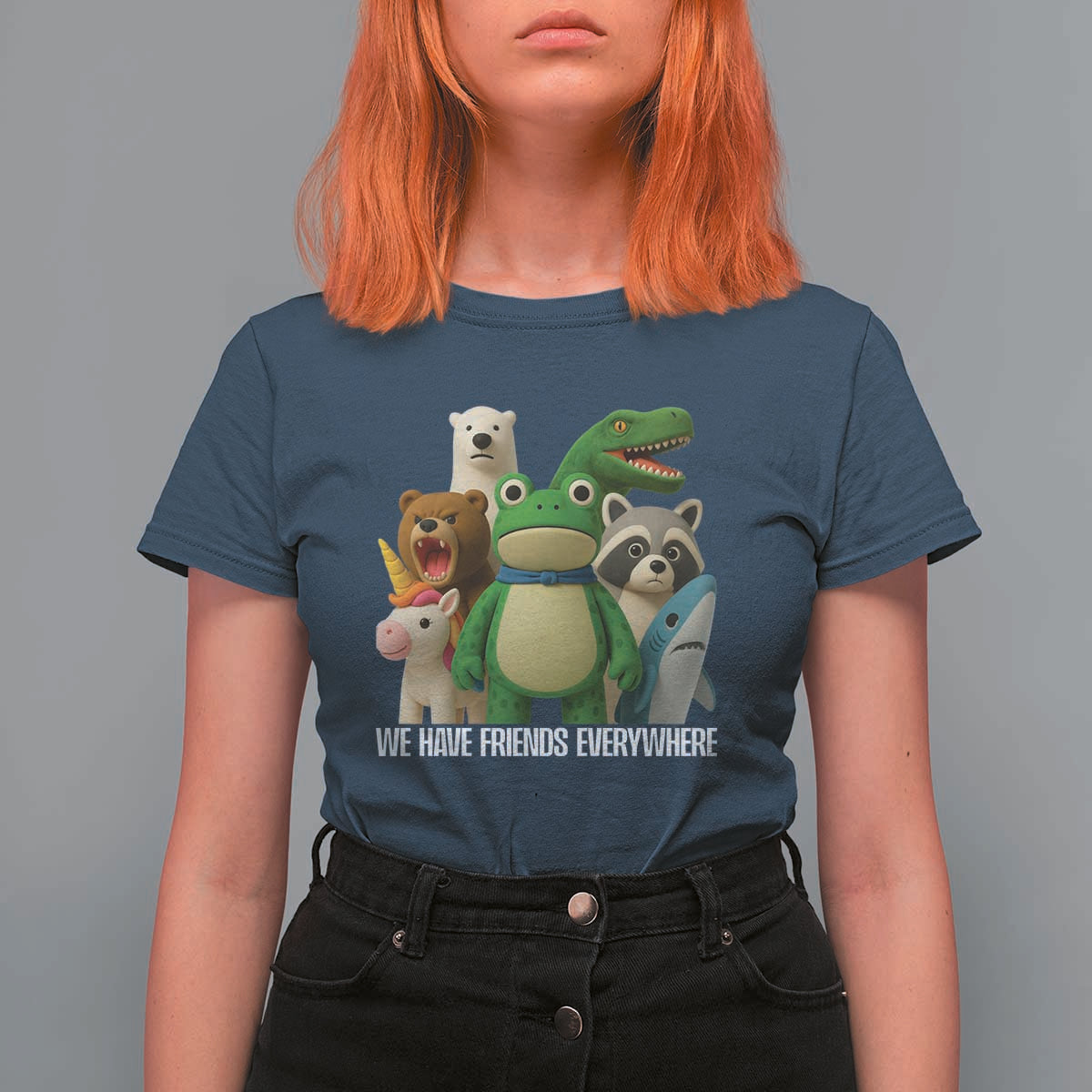 United Mascots Protest T Shirt For Women We Have Friends Everywhere - Wonder Print Shop
